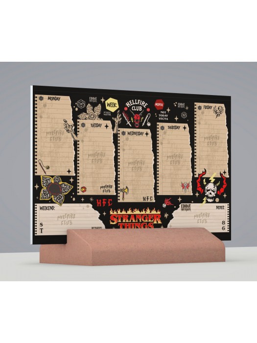 Хоризонтален седмичен планер Stranger Things - Hellfire Club